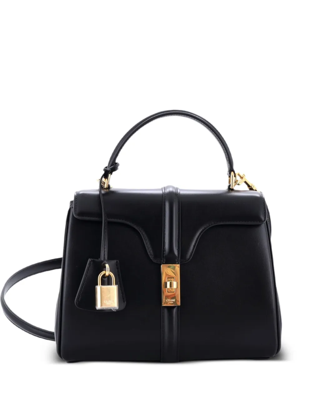 Celine Pre-Owned 16 Top Handle Bag Smooth Calfskin Small satchel - Black