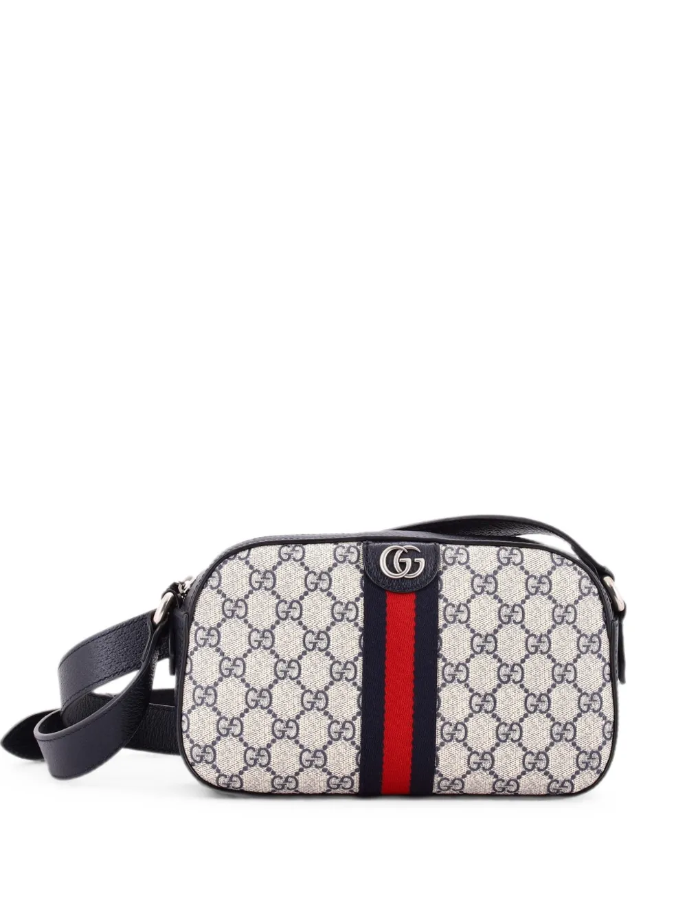 Gucci Pre-Owned Ophidia Camera Shoulder Bag GG Coated Canvas with Leather Small crossbody bag - Blue