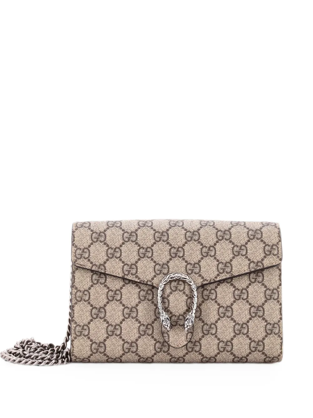 Gucci Pre-Owned Dionysus Chain Wallet GG Coated Canvas Small crossbody bag - Marrone