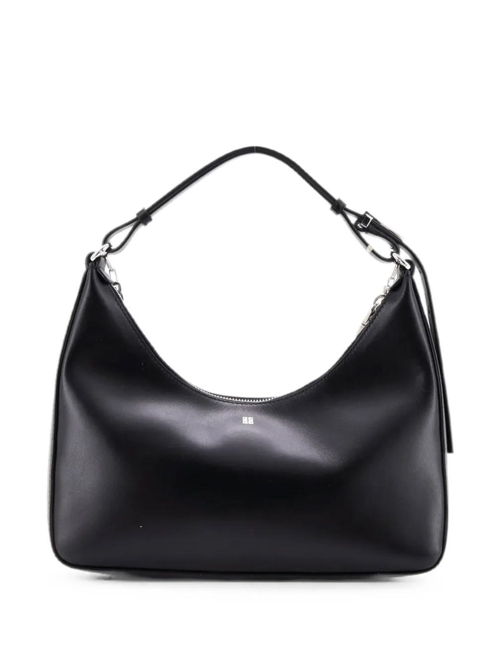 Pre-owned Givenchy Moon Cut Out Bag Leather Small Hobo Bag In Black