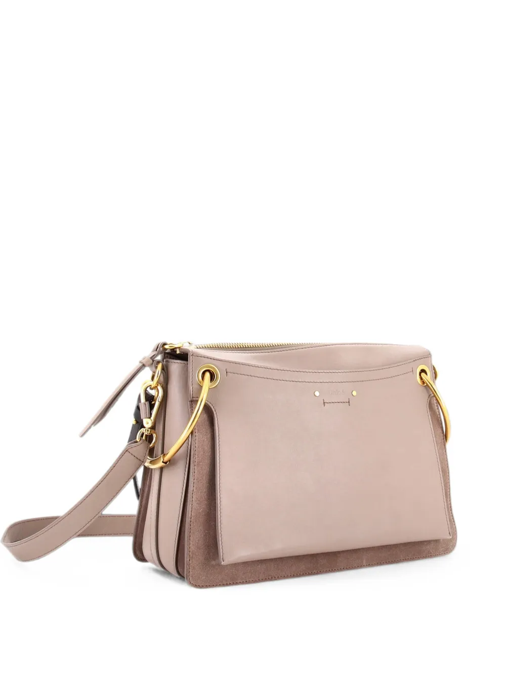 Chloé Pre-Owned Roy Leather Medium shoulder bag - Grigio