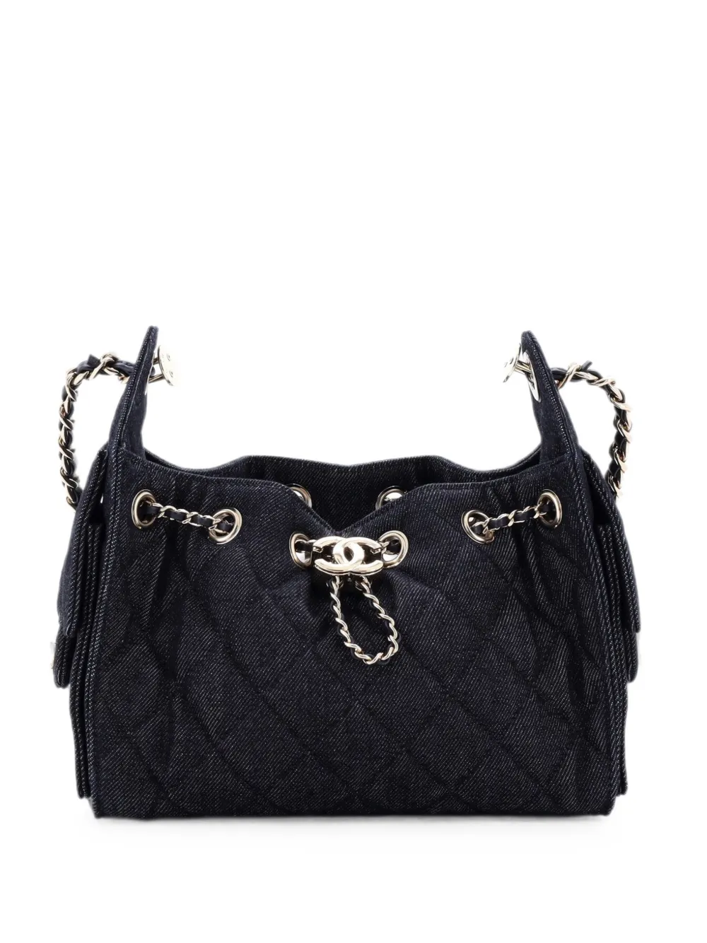 CHANEL Pre-Owned 25 Hobo Bag Quilted Denim Mini shoulder bag - Black