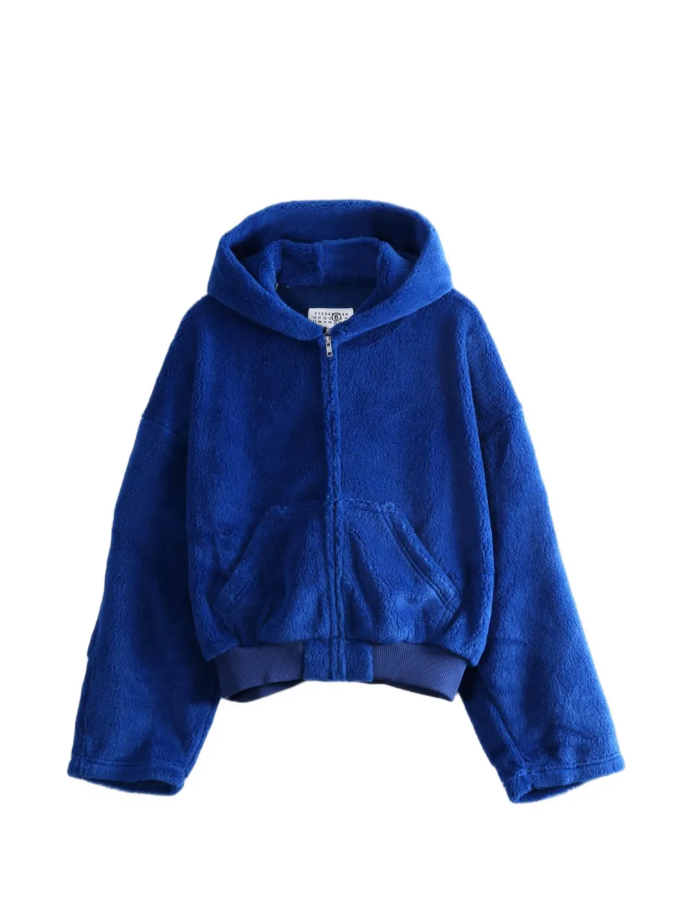 MM6 Maison Margiela fleece zip-up hoodie - Blau