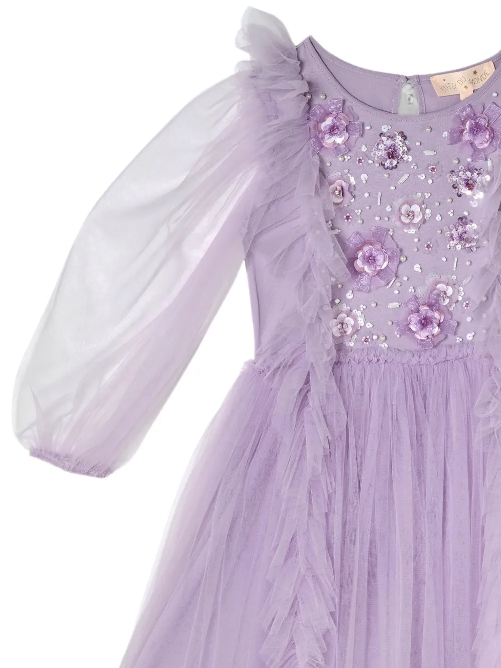Tutu Du Monde Violet sequin-embellished ruffled dress Paars