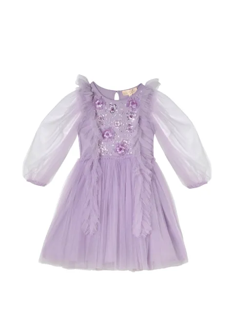 Tutu Du Monde Violet sequin-embellished ruffled dress