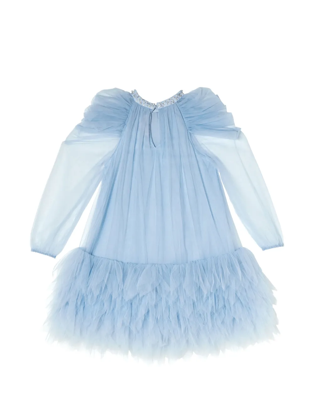 Tutu Du Monde Pearl jurk verfraaid met parels en ruches Blauw