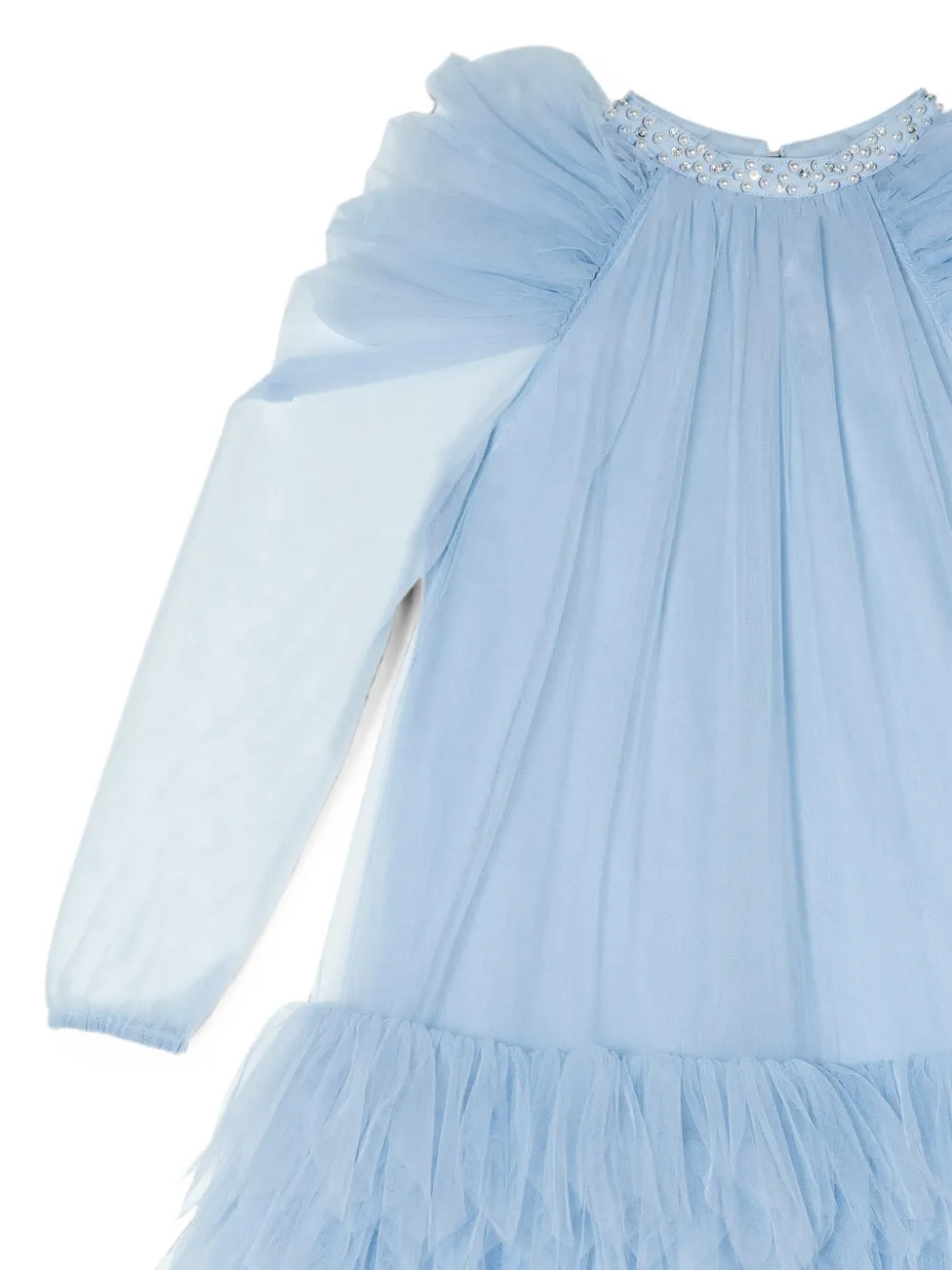 Tutu Du Monde Pearl jurk verfraaid met parels en ruches Blauw