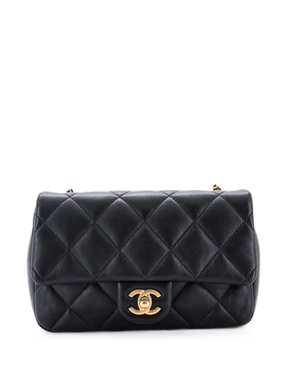 CHANEL Pre-Owned Heart Charms Flap Bag Quilted Lambskin Mini crossbody bag - Nero