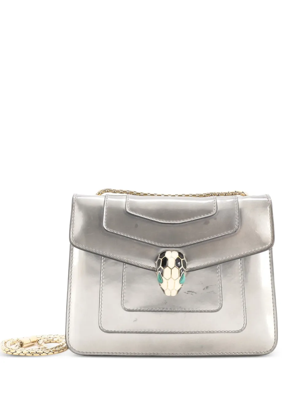 Bvlgari Pre-Owned Kleine Serpenti Forever Schultertasche im Metallic-Look