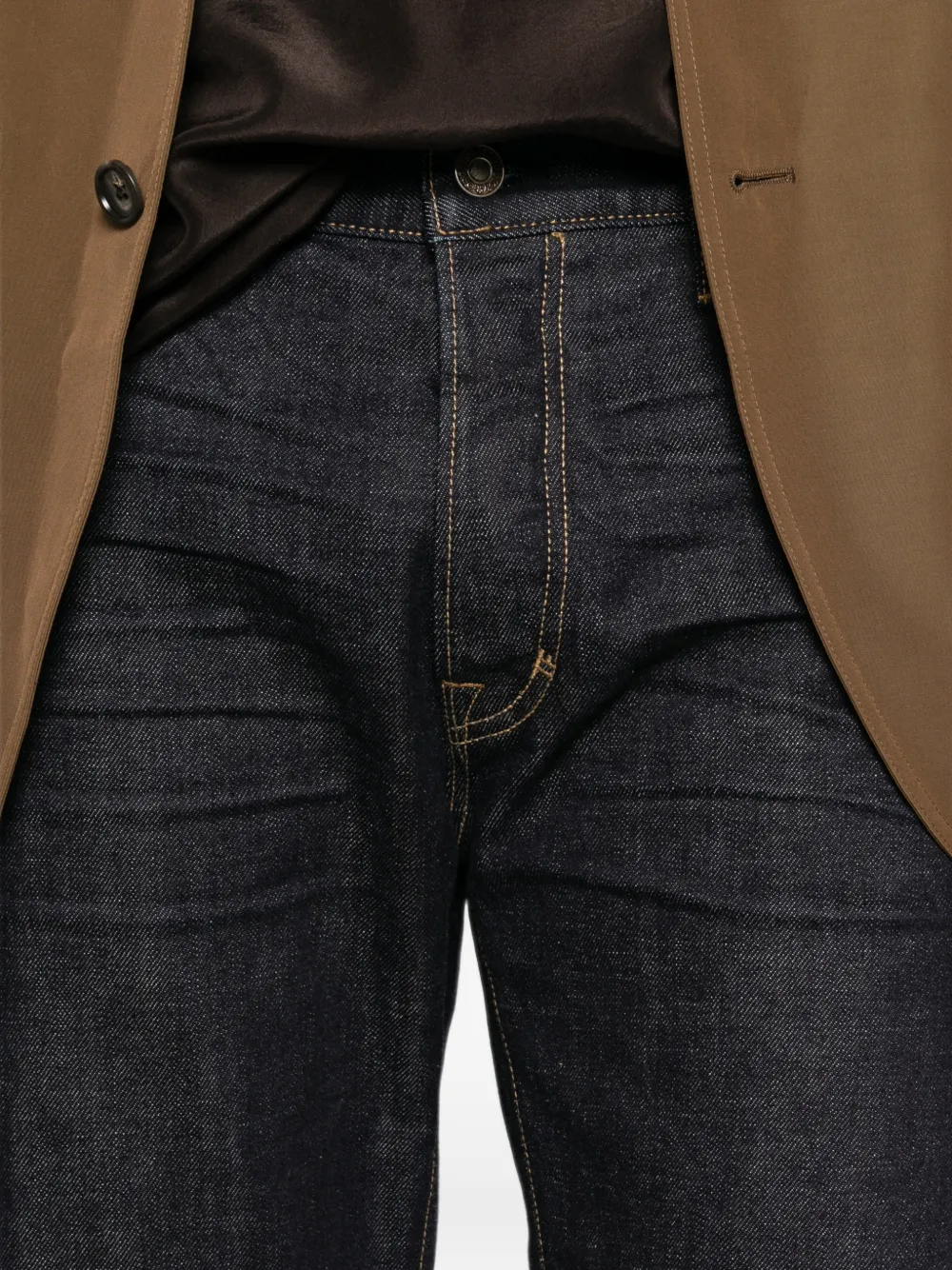 TOM FORD Straight jeans met whisker-effect Blauw