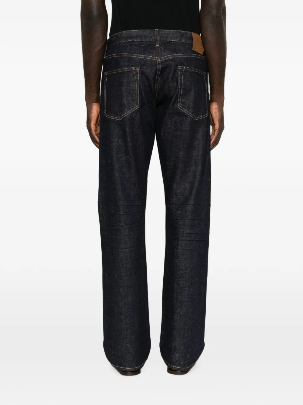 TOM FORD Straight jeans met whisker-effect Blauw