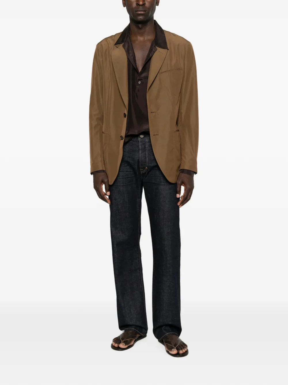 TOM FORD Straight jeans met whisker-effect Blauw