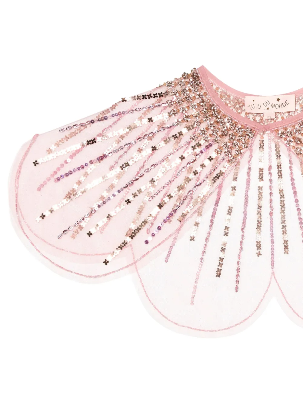 Tutu Du Monde Shirley Sparkle cape verfraaid met pailletten Roze