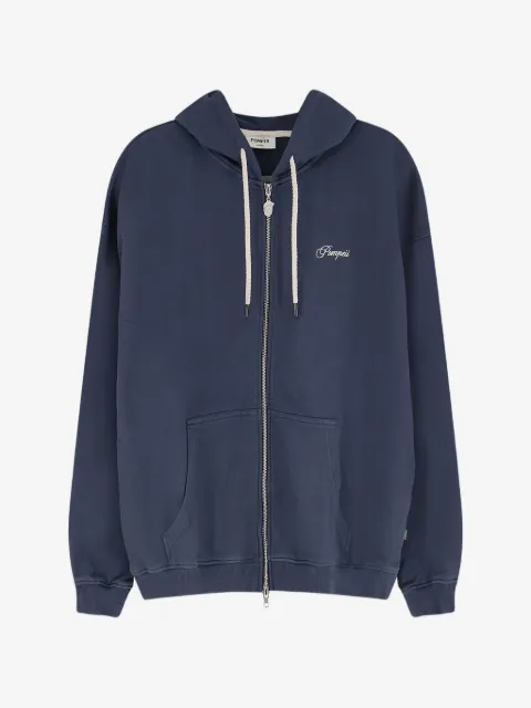 POMPEII hoodie zippé à logo brodé