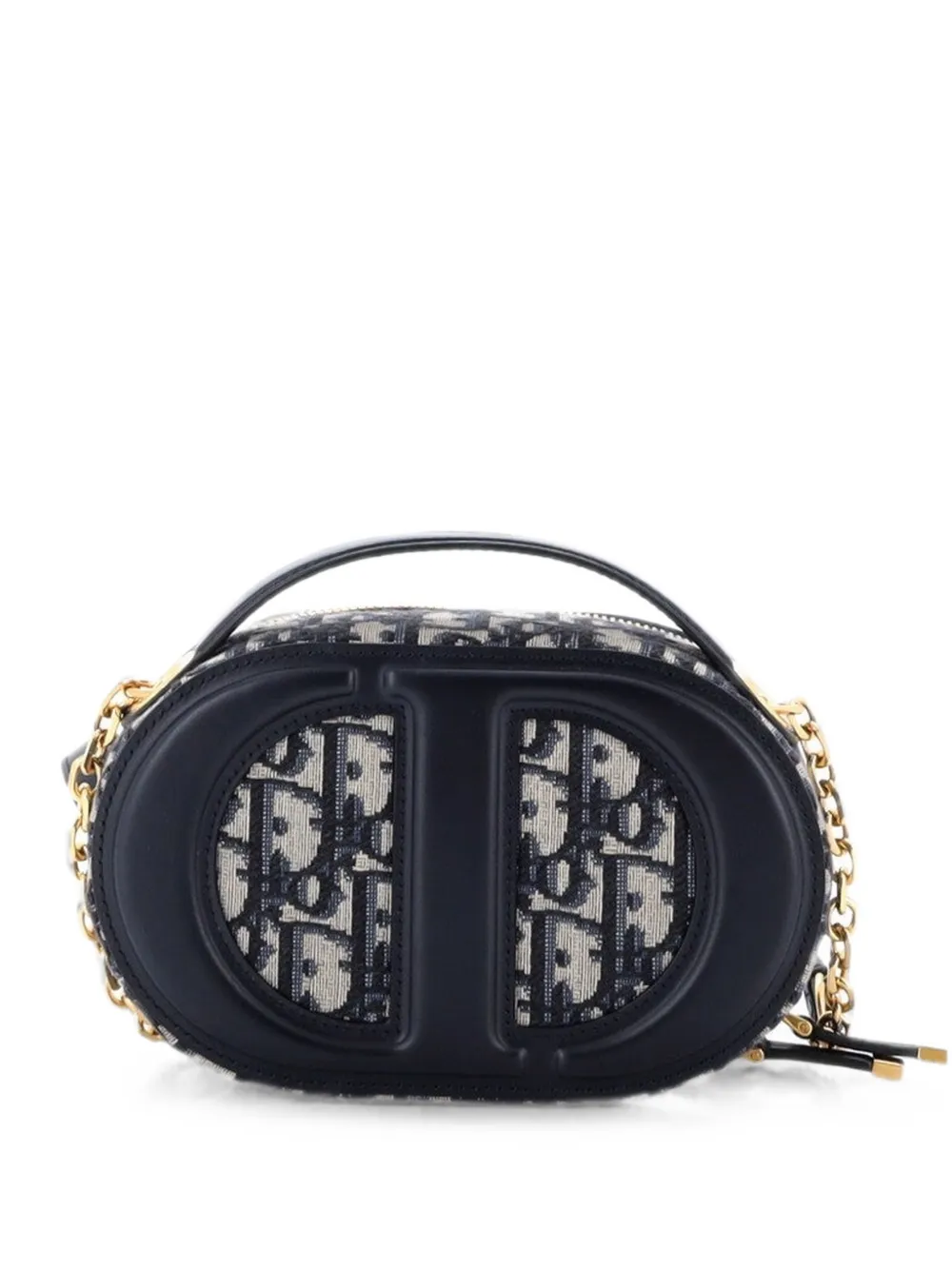 Christian Dior Pre-Owned CD Signature Oval Camera Bag Oblique Canvas and Leather crossbody bag - Blue