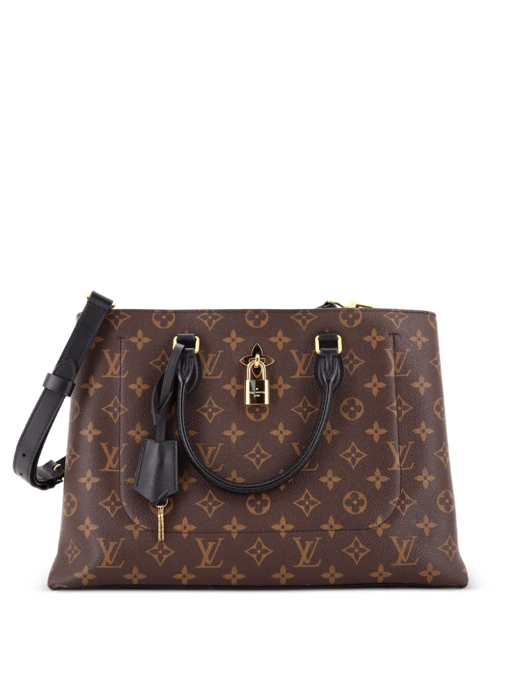 Louis Vuitton Pre-Owned Flower Monogram Tote Bag aus Canvas - Schwarz