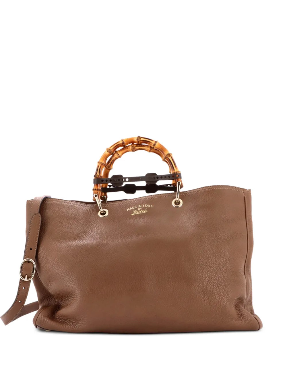 Gucci Pre-Owned Bamboo Shopper Leather Large tote bag - Brown
