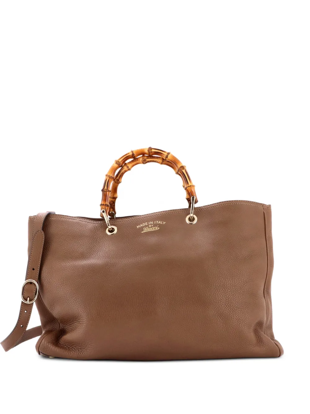 Gucci Pre-Owned Bamboo Shopper Leather Large tote bag - Marrone