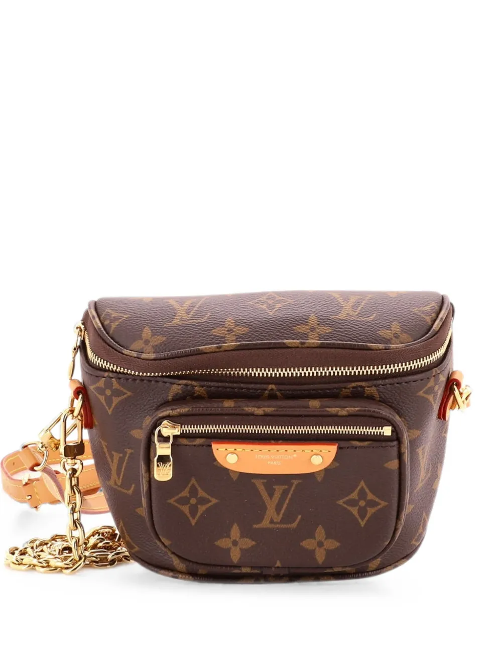Pre-owned Louis Vuitton Bum Bag Monogram Canvas Mini Belt Bag In Brown