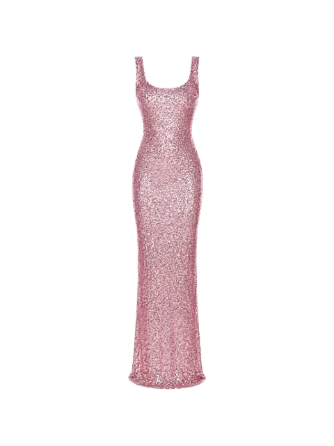 ROSERRY sequin-embellished scoop-neck dress