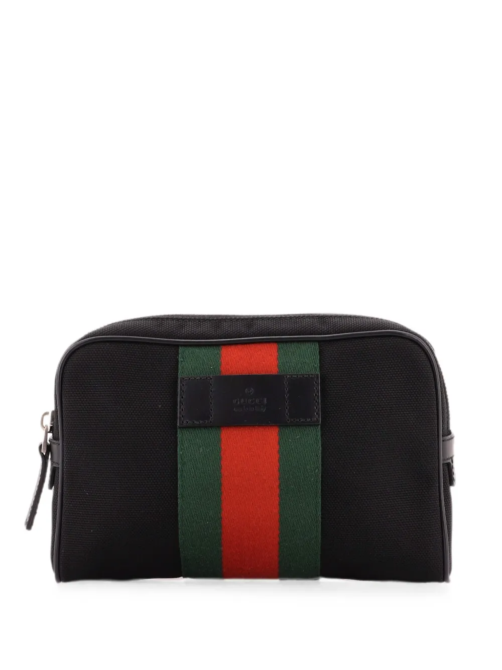 Gucci Pre-Owned Slim Web Canvas belt bag - Black