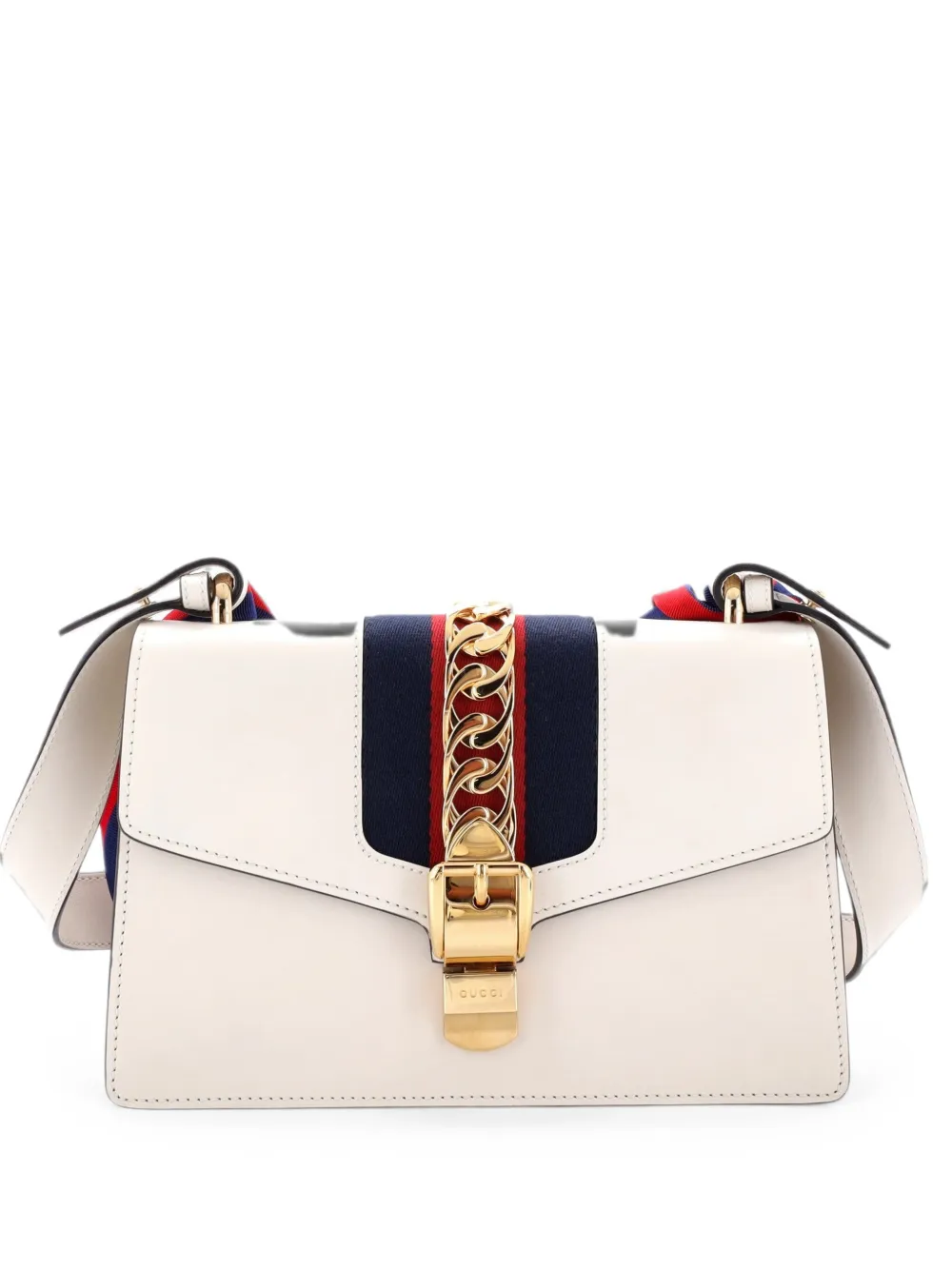 Gucci Pre-Owned Sylvie Leather Small shoulder bag - White