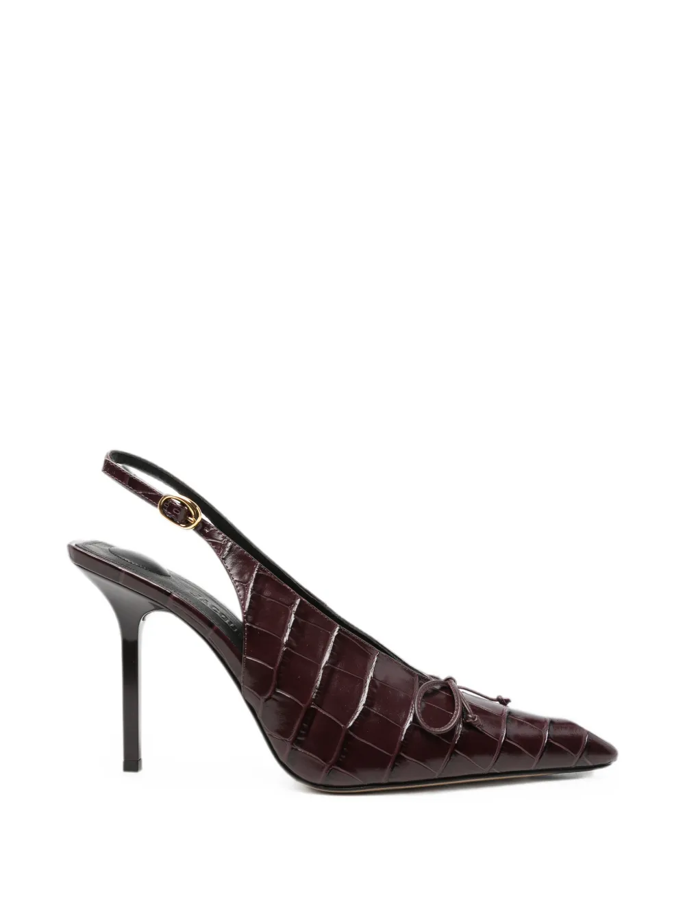 Jacquemus croc-effect slingback pumps Bruin