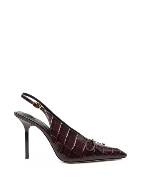 Jacquemus croc-effect slingback pumps