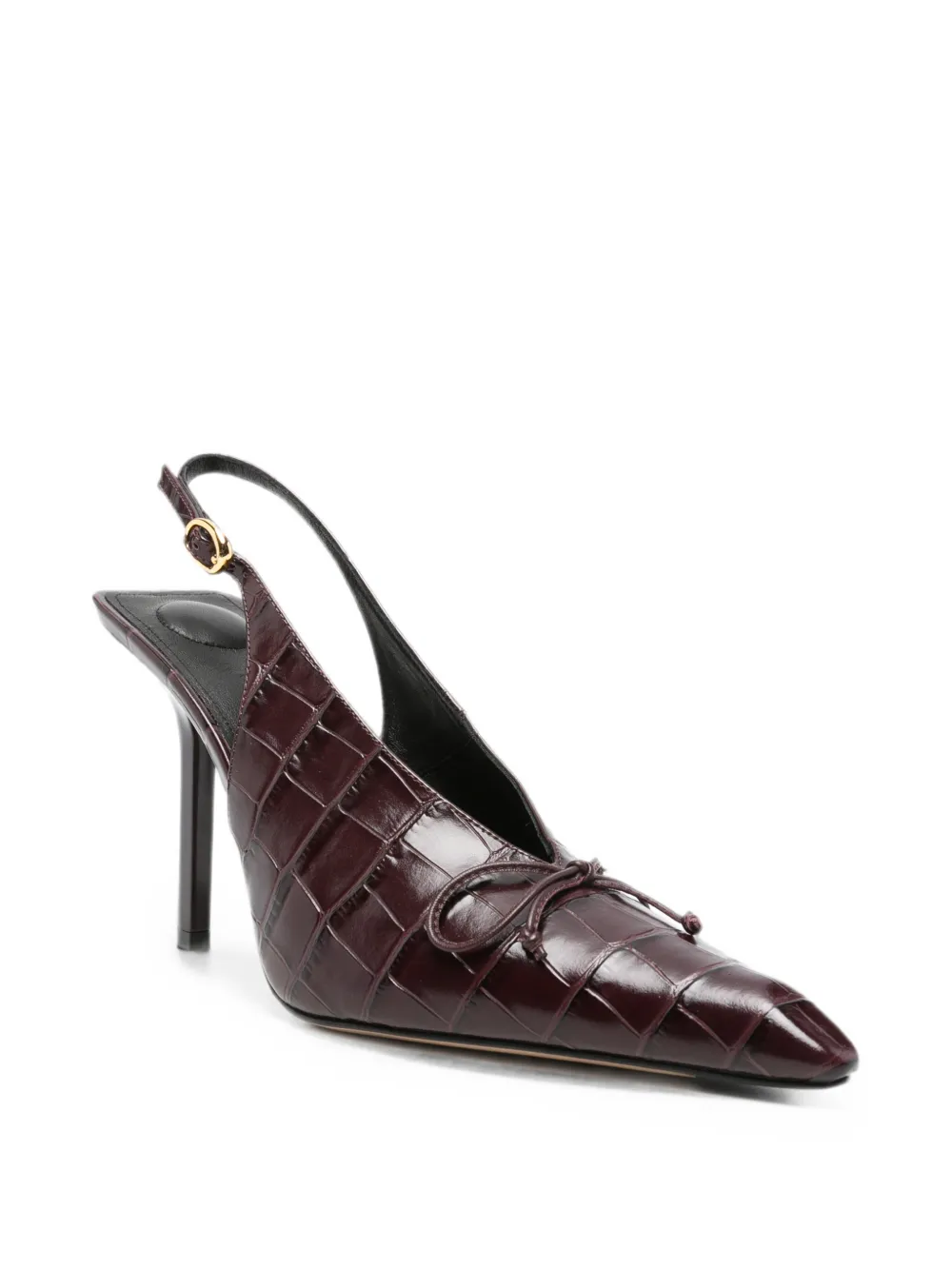 Jacquemus croc-effect slingback pumps Bruin