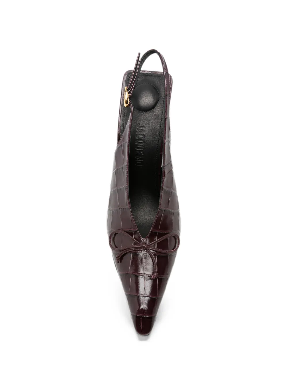 Jacquemus croc-effect slingback pumps Bruin