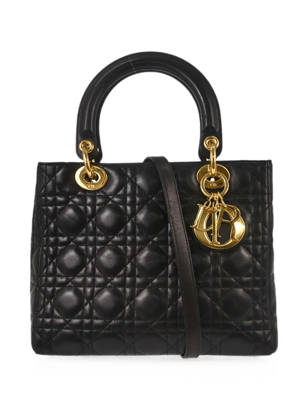 Christian Dior Pre-Owned 2020 Lady Dior Cannage handbag - Black