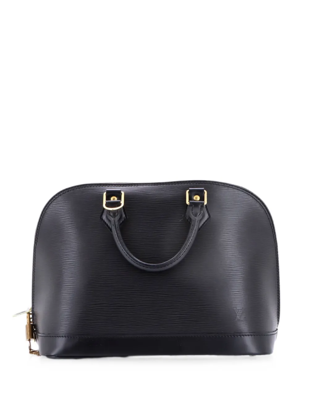 Pre-owned Louis Vuitton Vintage Alma Handbag Epi Leather Pm Satchel In Black