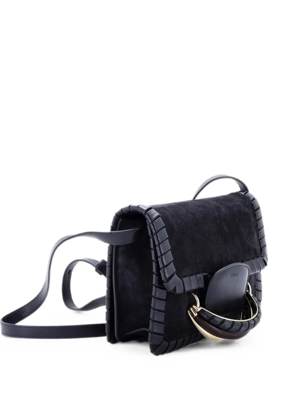 Chloé Pre-Owned Kattie Whipstitch Suede crossbody bag - Blue