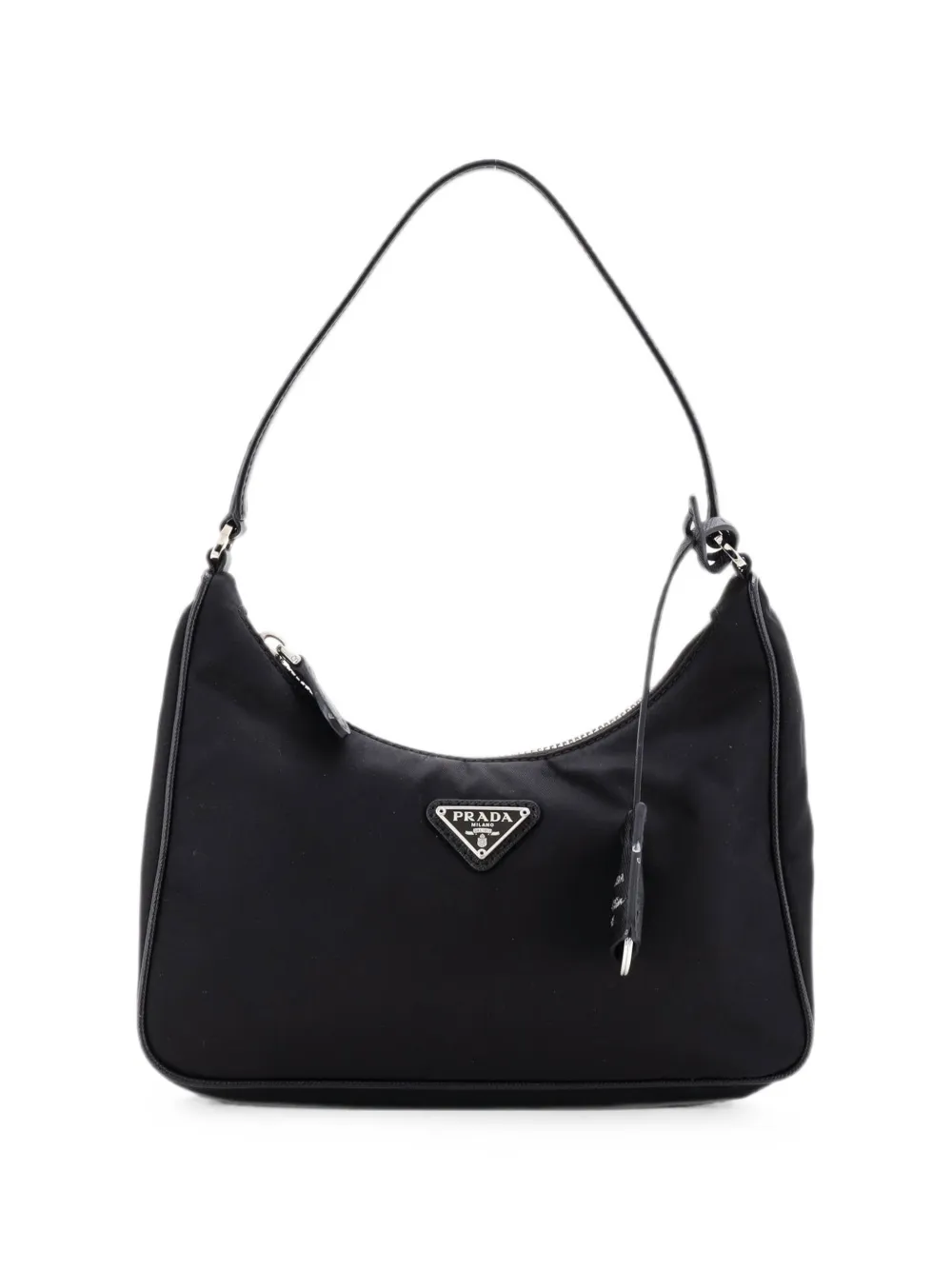 Prada Pre-Owned Mini Re-Edition 2005 Tessuto Tasche mit Saffiano-Leder - Schwarz