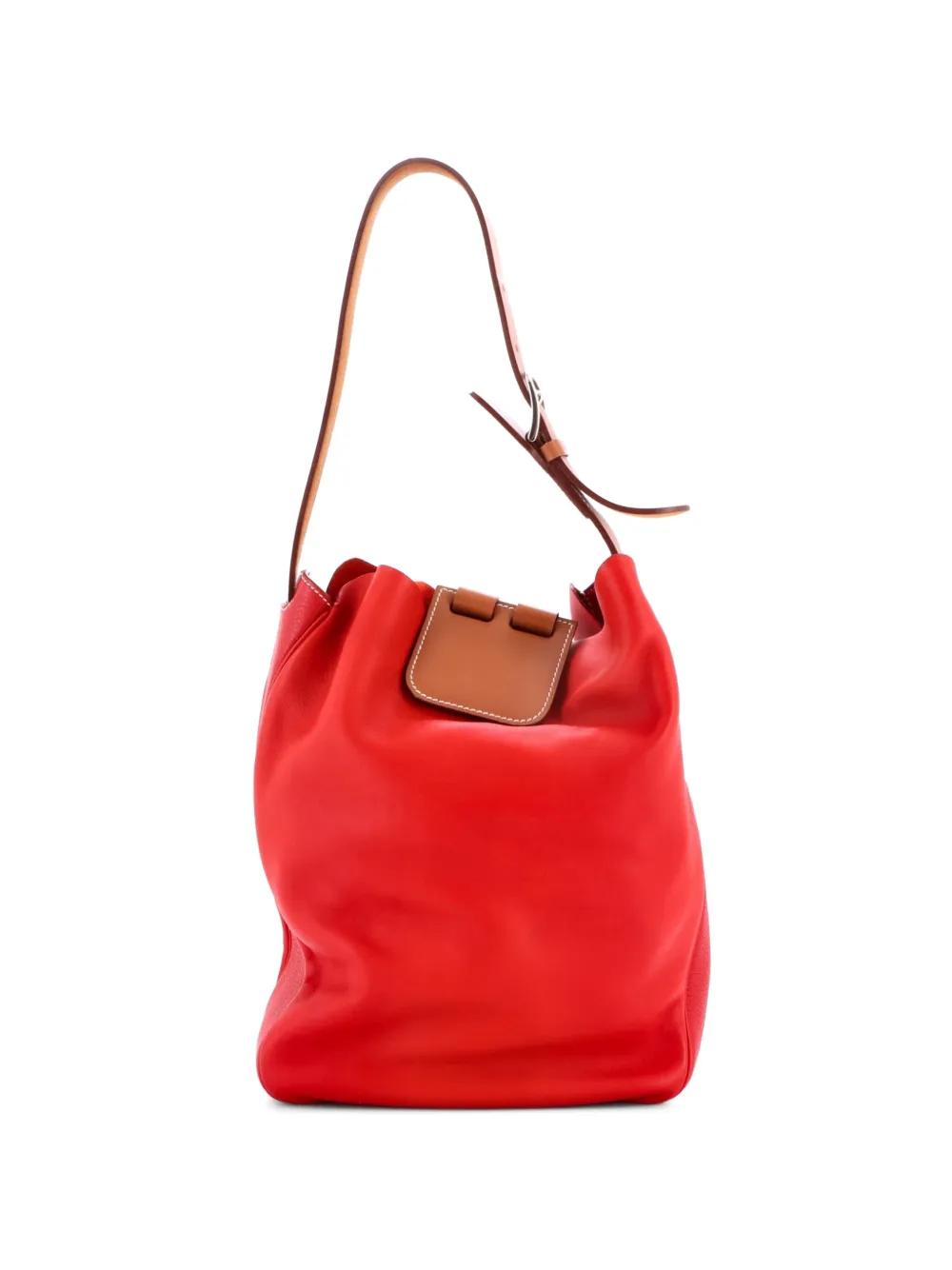 Hermès Pre-Owned Virevolte Bag Swift with Clemence 24 hobo bag - Rosso