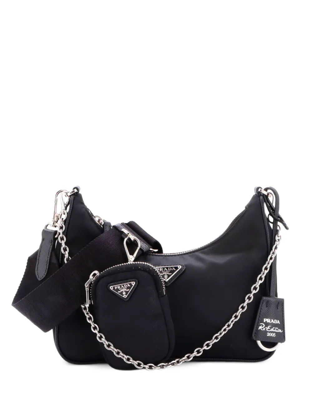 Prada Pre-Owned Re-Edition 2005 Shoulder Bag Tessuto Small crossbody bag - Schwarz