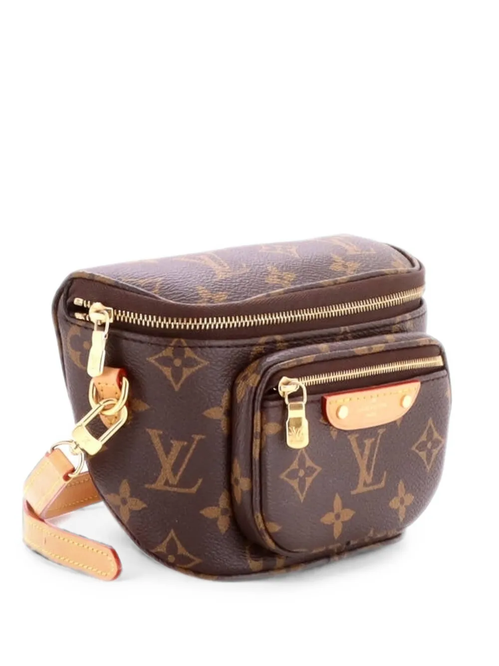Pre-owned Louis Vuitton Bum Bag Monogram Canvas Mini Belt Bag In Brown