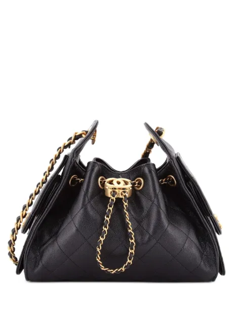 CHANEL Pre-Owned 25 Quilted Caviar Mini hobo bag