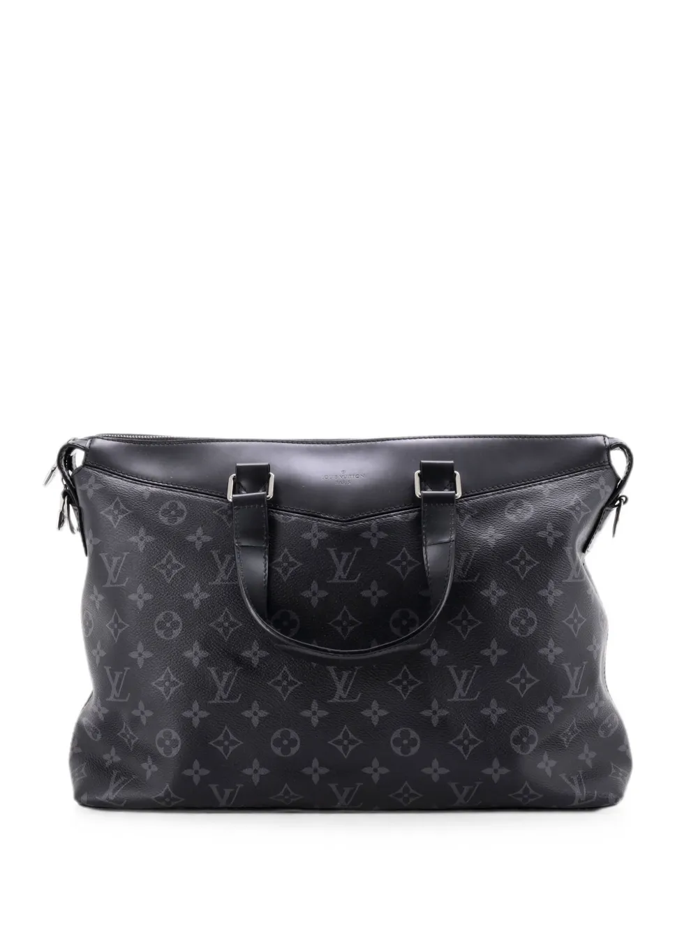 Pre-owned Louis Vuitton Explorer Briefcase Monogram Eclipse Canvas Business Bag In Black