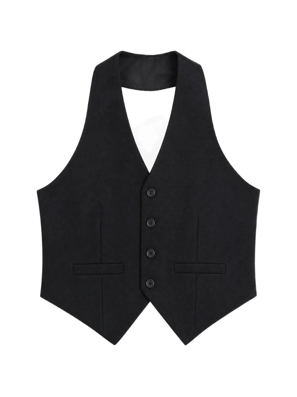 MM6 Maison Margiela halterneck backless waistcoat - Nero