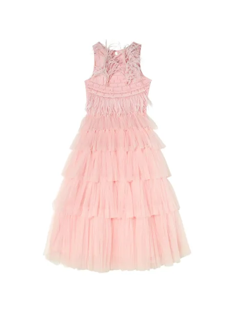 Tutu Du Monde Dazzle Darling feather-trim tiered dress