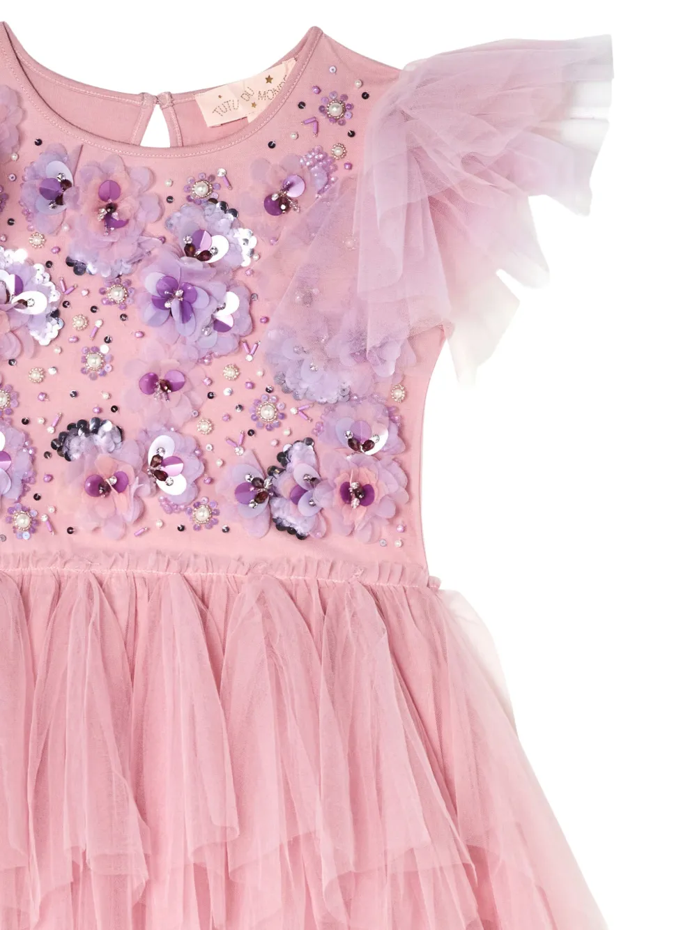 Tutu Du Monde Sparkle sequin-embellished ruffled dress Roze