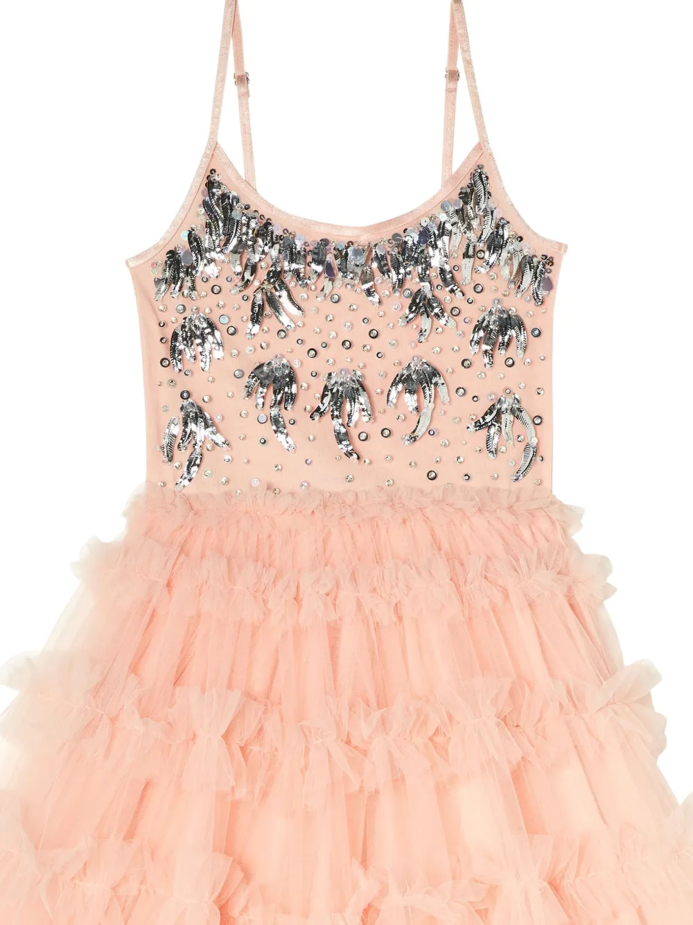 Tutu Du Monde sequin-embellished ruffled dress Roze
