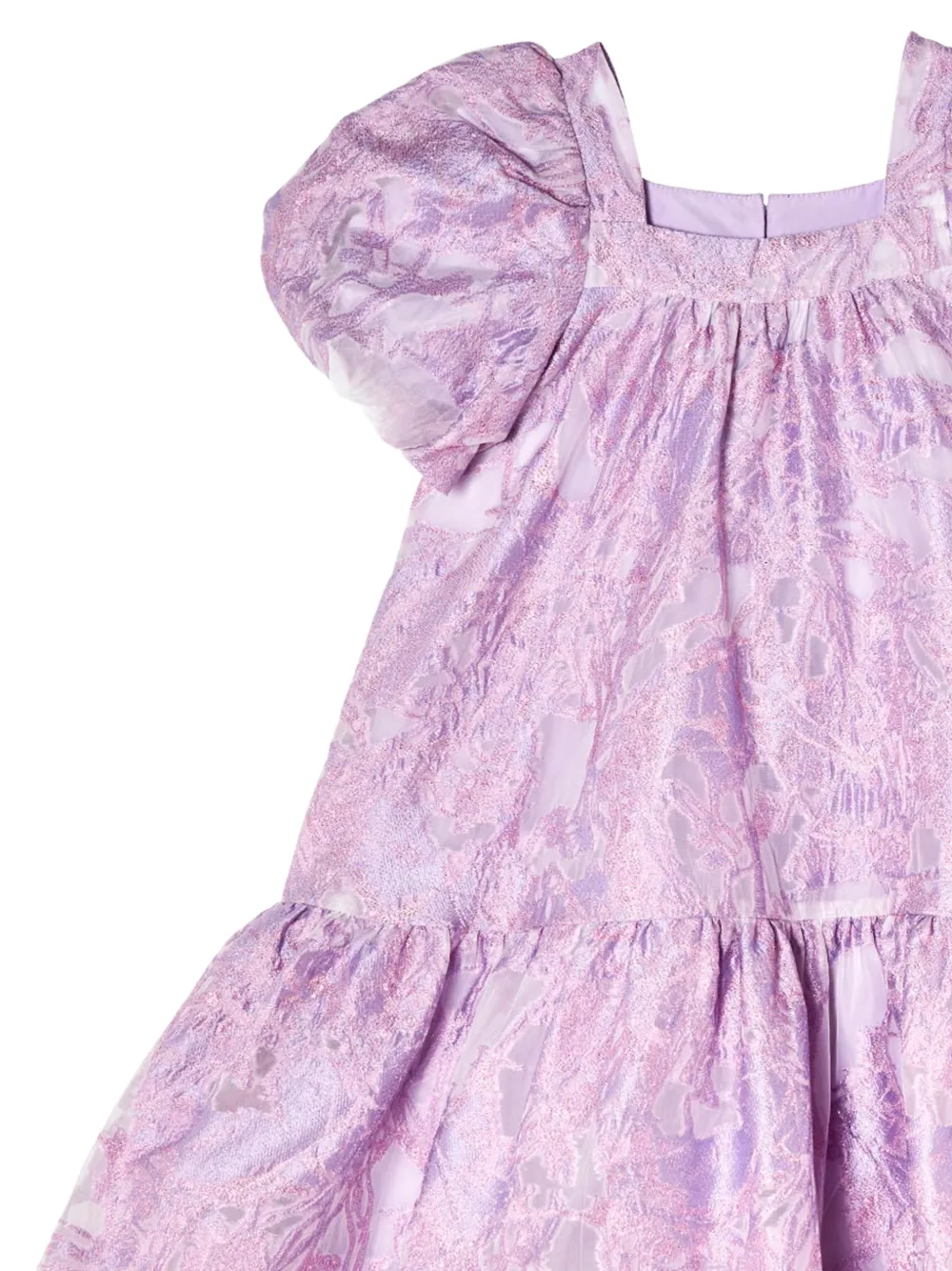 Tutu Du Monde Jurk met pofmouwen en jacquard Paars