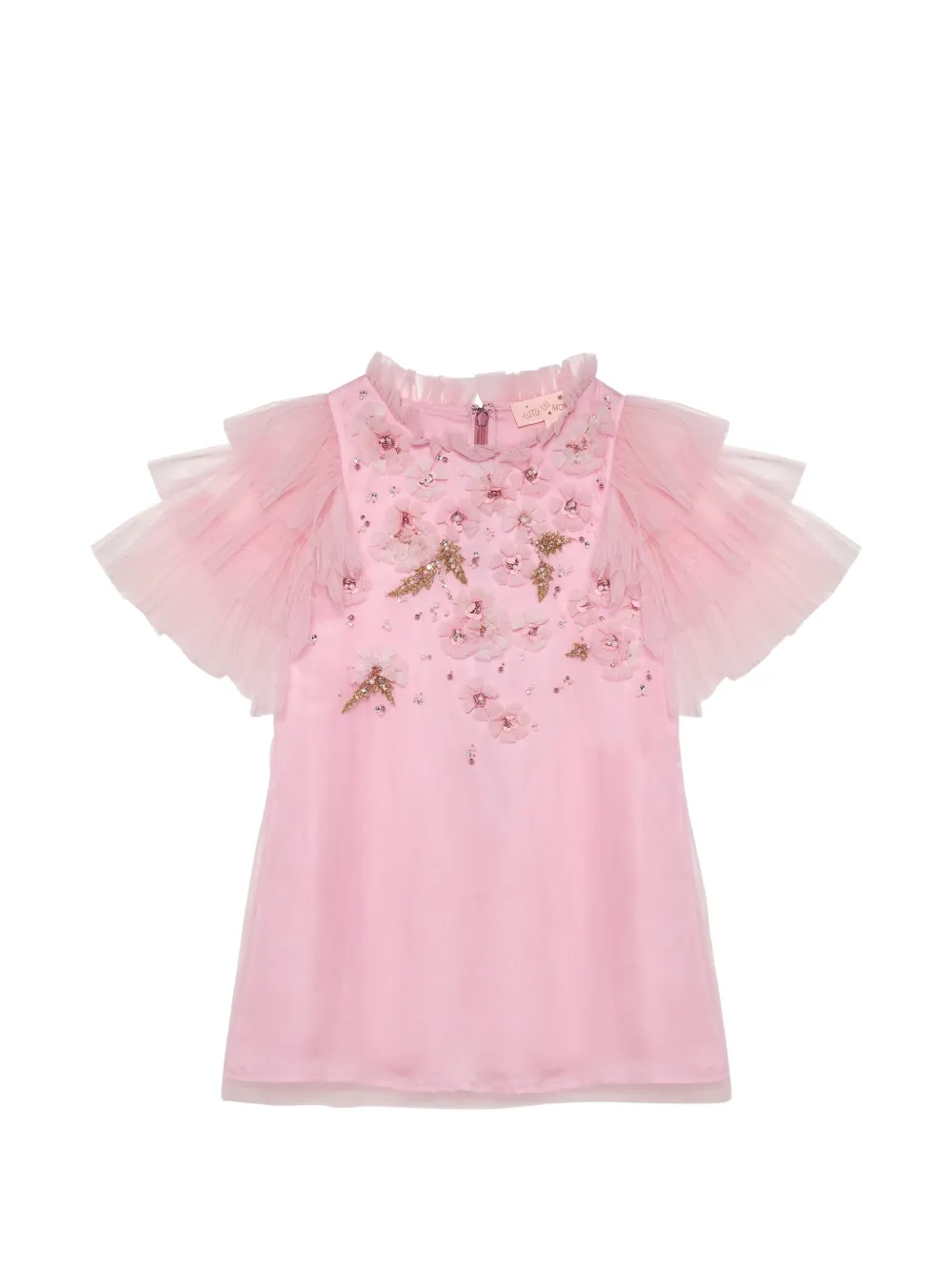 Tutu Du Monde bead-embellished ruffled dress - Rosa
