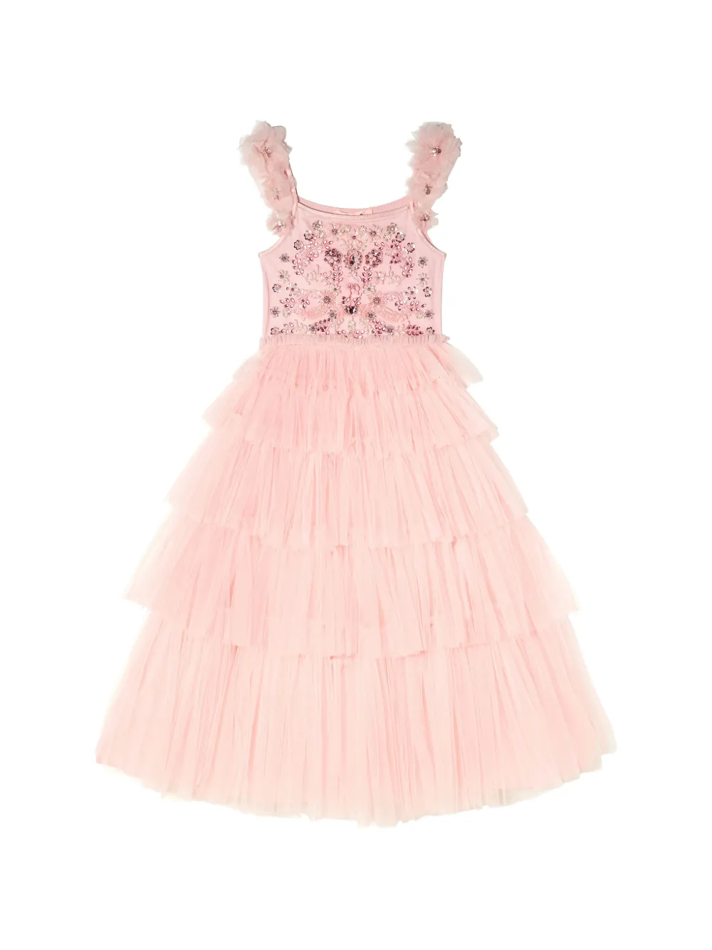 Tutu Du Monde beaded tiered dress - Rosa