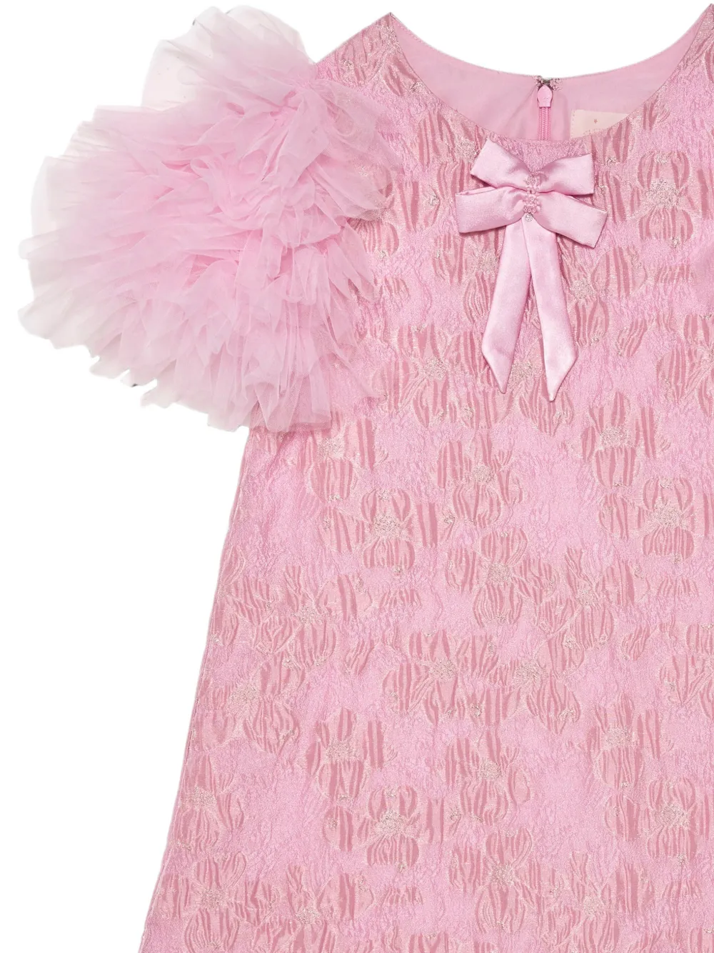 Tutu Du Monde Bette Bright jurk met mouwen met ruches en strikdetail Roze