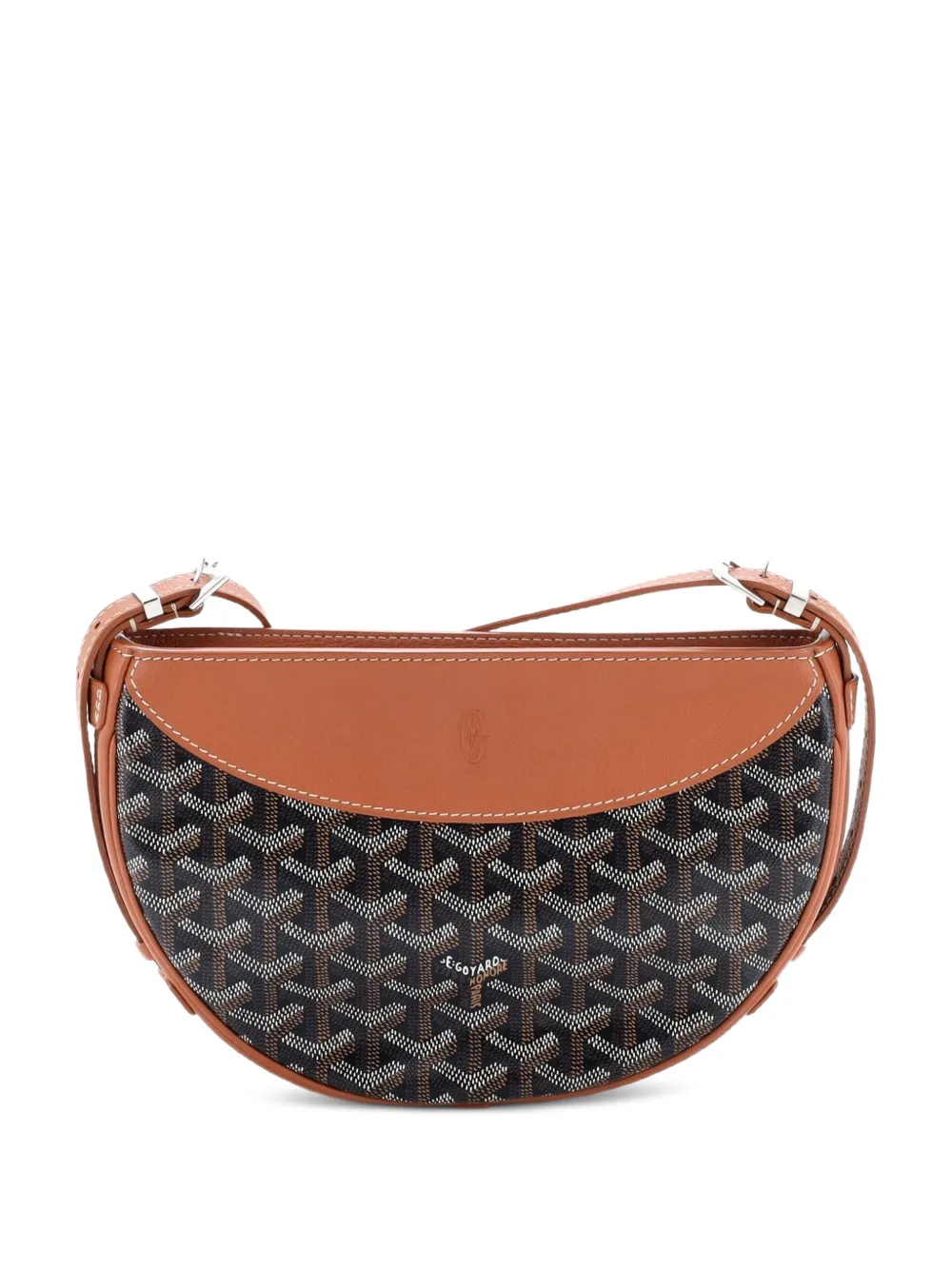 Goyard Pre-Owned Hirondelle Coated Canvas and Leather shoulder bag - Marrone