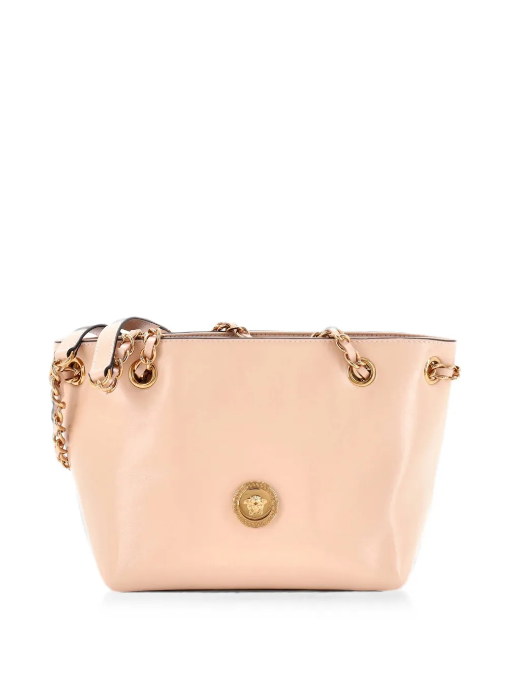 Versace Pre-Owned Medusa Icon Chain Leather Mini tote bag - Neutrals