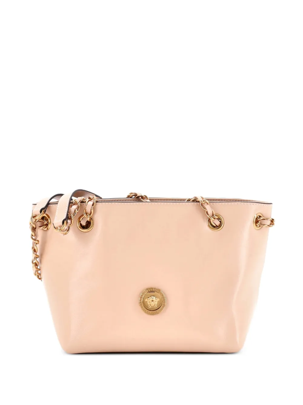 Versace Pre-Owned Medusa Icon Chain Leather Mini tote bag - Neutrals